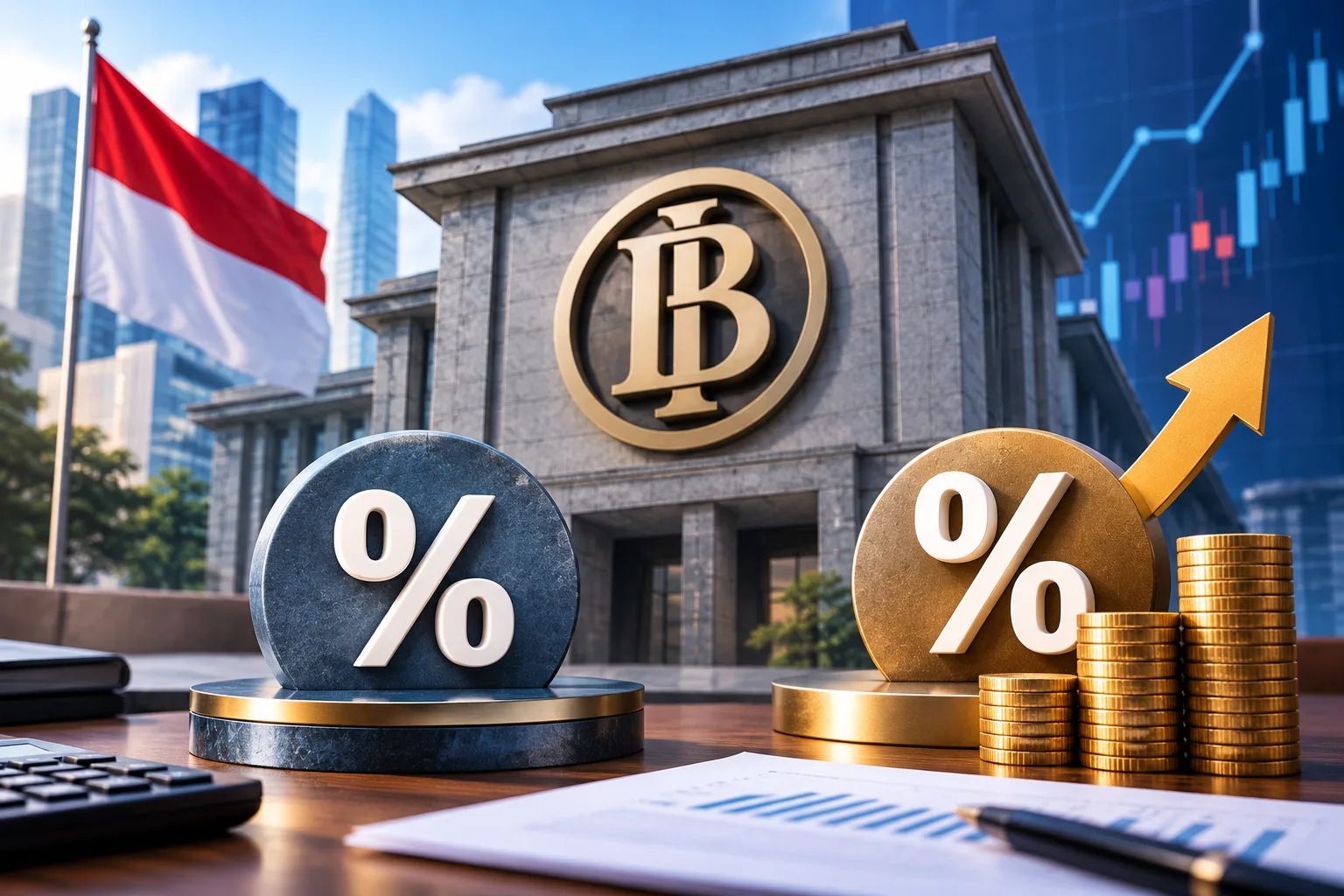 Ilustrasi gedung Bank Indonesia