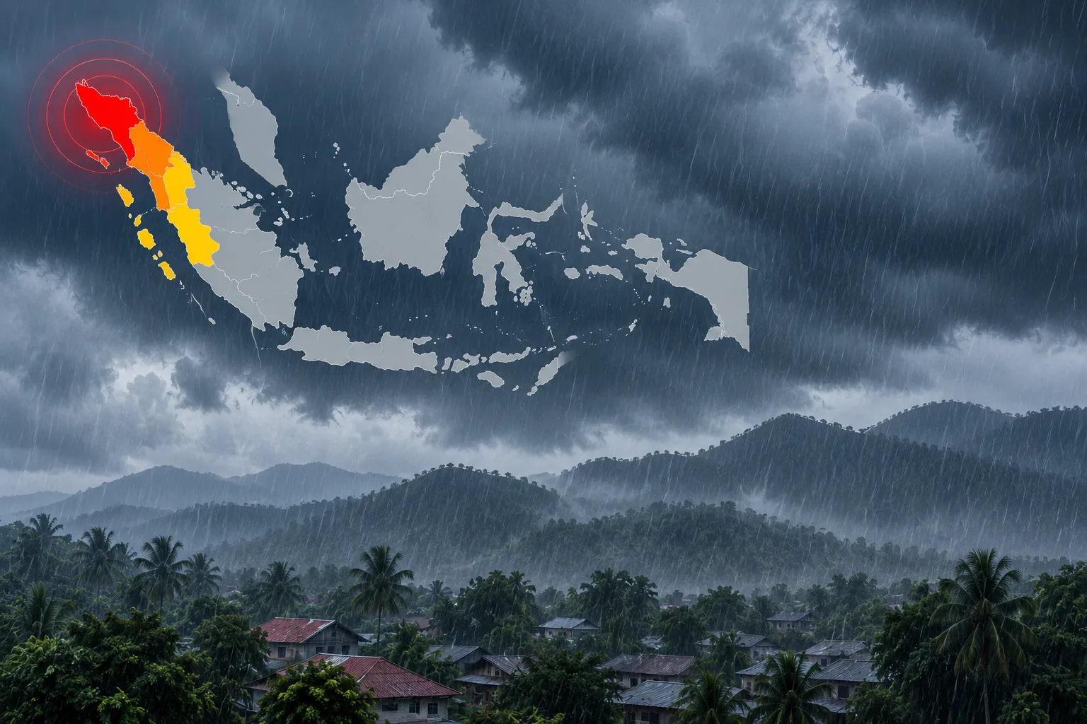 BMKG Tetapkan Status Awas Hujan Ekstrem di Aceh Hari Ini, Empat Provinsi Siaga