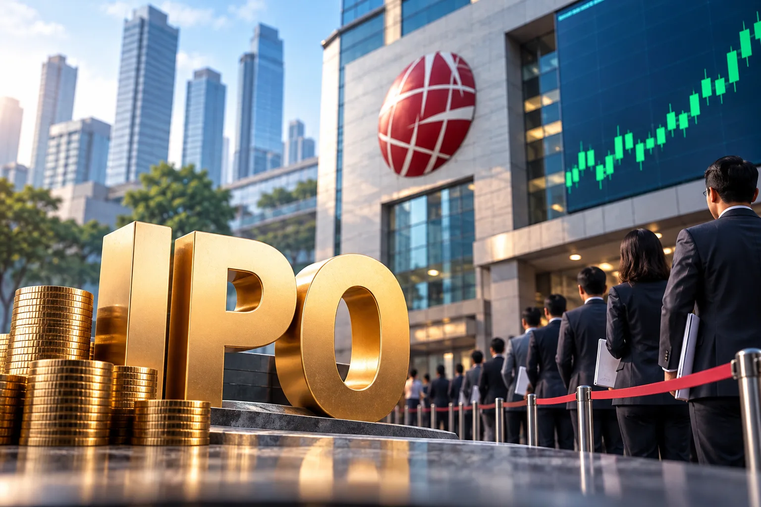 ilustrasi antrean IPO